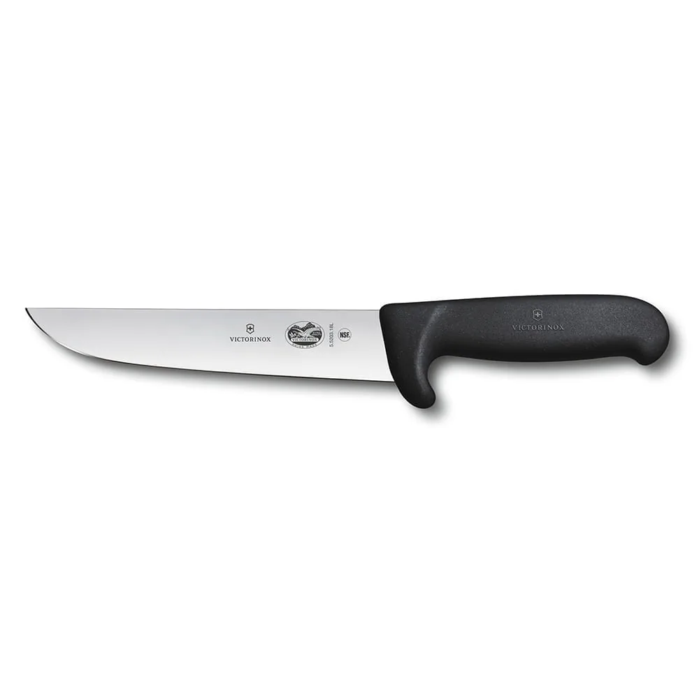 Cuchillo VICTORINOX Carnicero Hoja Recta Fibrox Negro 18cm