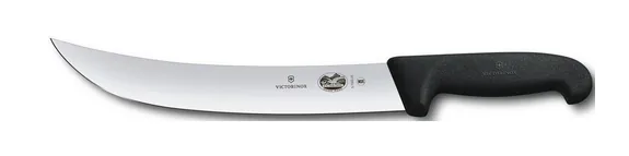 Cuchillo VICTORINOX Carnicero Curvo Hoja Ancha Fibrox Negro 25cm