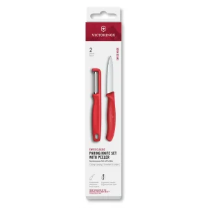 Cuchillo VICTORINOX Puntiagudo Pelador 2 Unidades Nylon Rojo