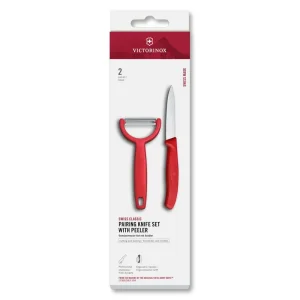 Cuchillo VICTORINOX Puntiagudo Pelador 2 Unidades Nylon Rojo