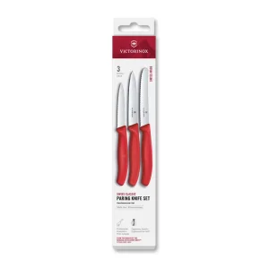 Set VICTORINOX Cuchillo Verdura Dentado 3U Nylon Rojo