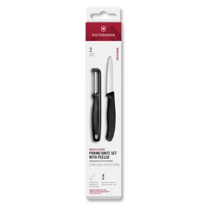 Cuchillo VICTORINOX Puntiagudo Pelador 2 Unidades Nylon Negro