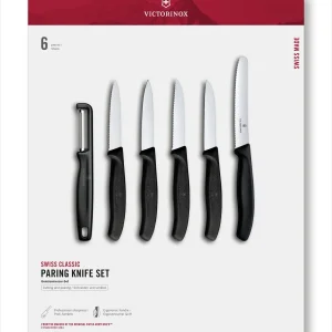Set VICTORINOX Cuchillos De Verdura Pelador 6 Unidades Negro