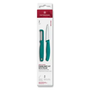 Cuchillo VICTORINOX Puntiagudo Pelador 2 Unidades Nylon Verde