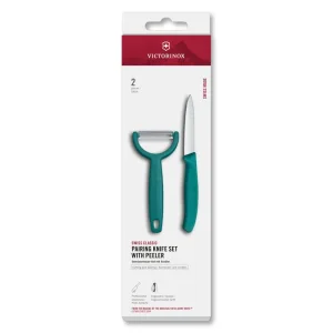 Cuchillo VICTORINOX Puntiagudo Pelador 2 Unidades Nylon Verde