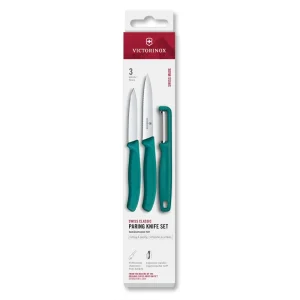 Set VICTORINOX Cuchillo Verdura Dentado 3 Unidades Mango Nylon Verde