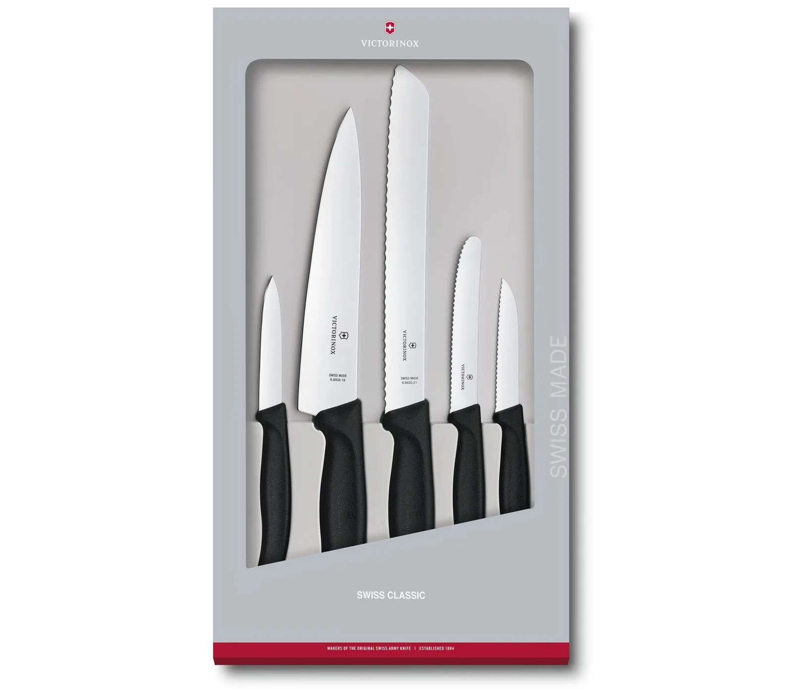 Set VICTORINOX Cuchillos Cocina 5 Unidades Negro