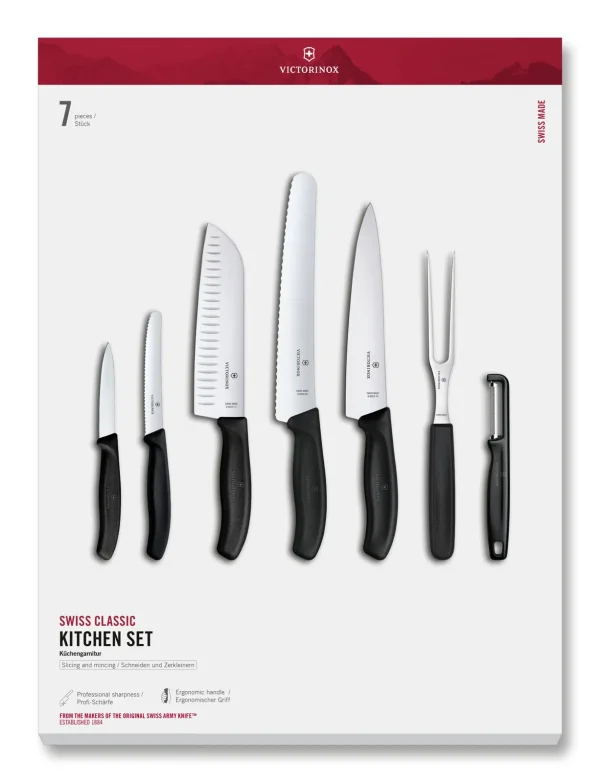 Set VICTORINOX Cocina Swiss Classic 7 Piezas Negro