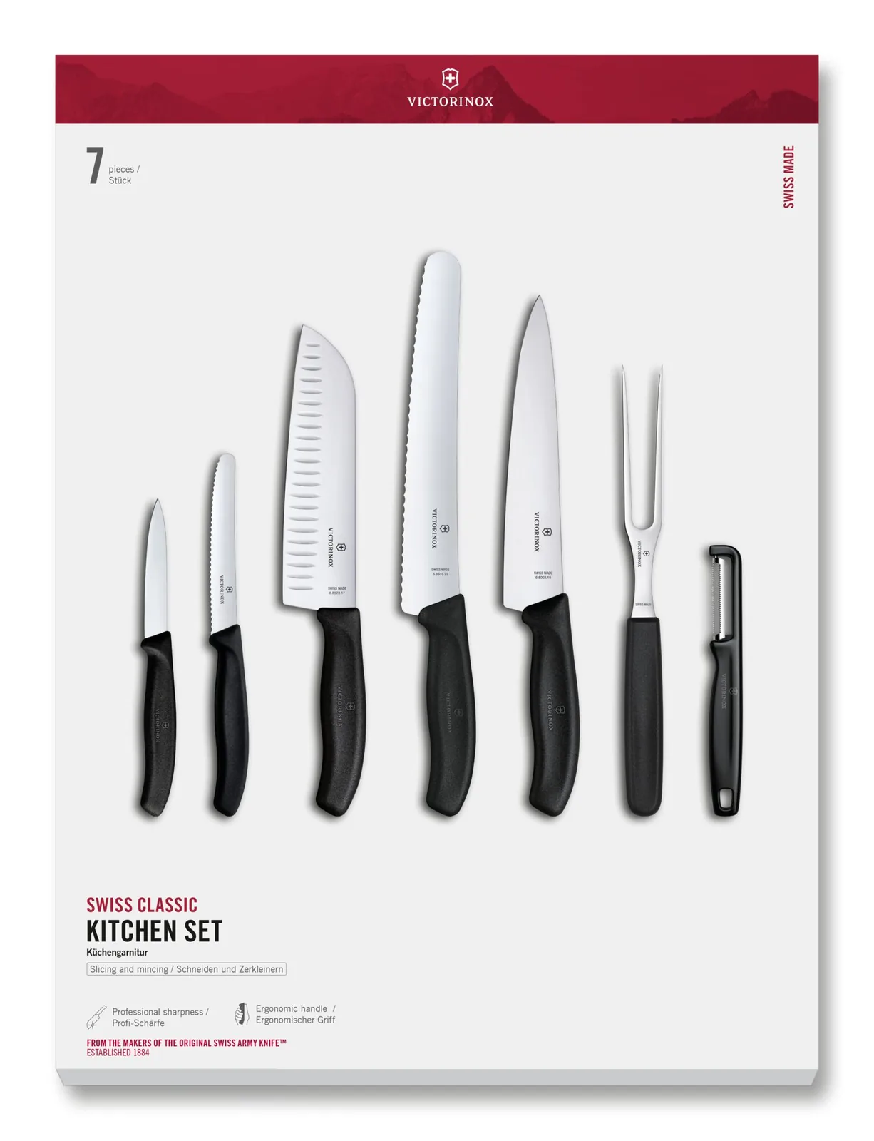 Set VICTORINOX Cocina Swiss Classic 7 Piezas Negro