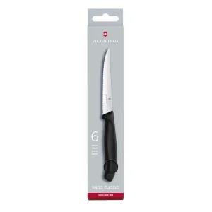 Set VICTORINOX Cuchillo Cocina 6 Piezas Dentado Puntiagudo Negro 11cm
