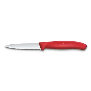 Cuchillo VICTORINOX Verdura Dentado Puntiagudo Nylon Rojo 8cm