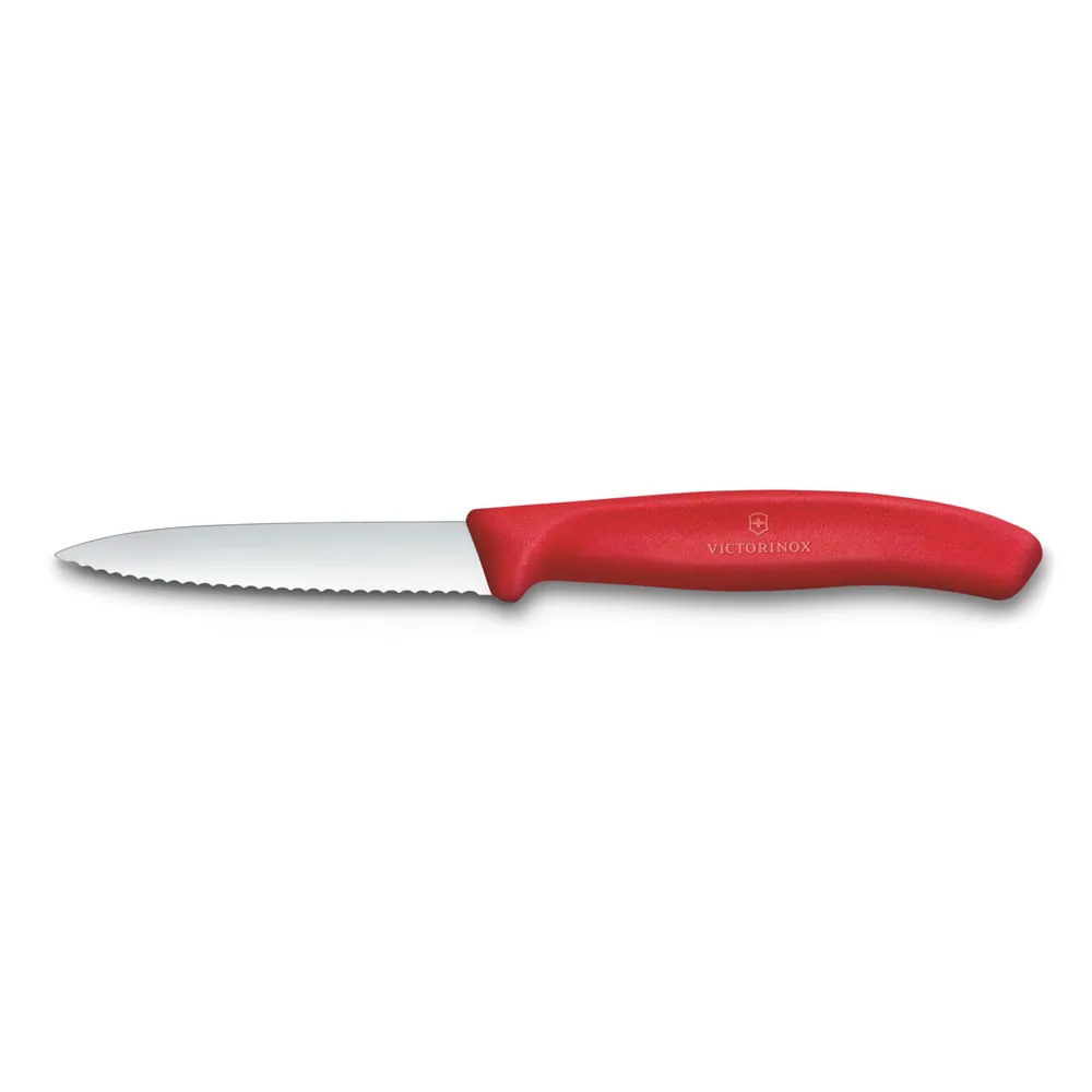 Cuchillo VICTORINOX Verdura Dentado Puntiagudo Nylon Rojo 8cm