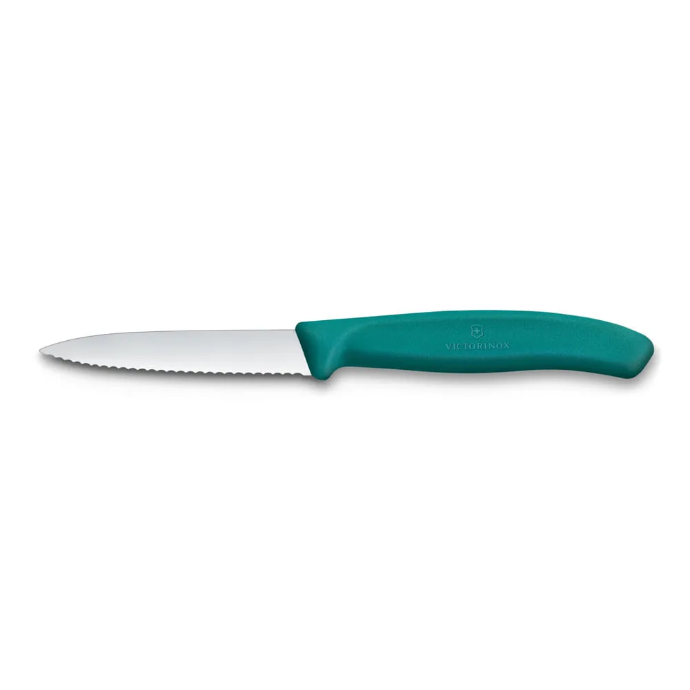 Cuchillo VICTORINOX Verdura Dentado Puntiagudo Nylon Verde 8cm