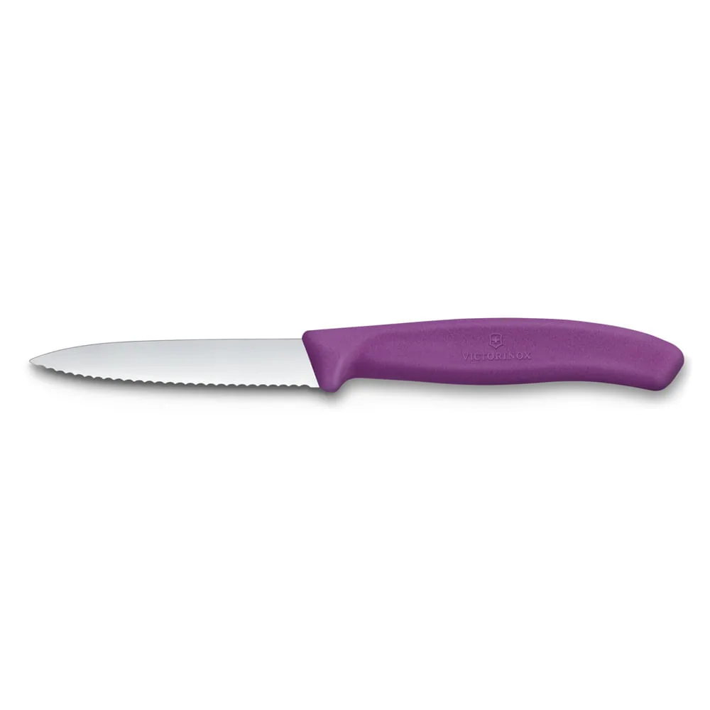 Cuchillo VICTORINOX Verdura Dentado Puntiagudo Nylon Morado 8cm