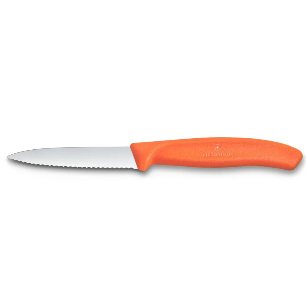 Cuchillo VICTORINOX Verdura Dentado Puntiagudo Nylon Naranjo 8cm