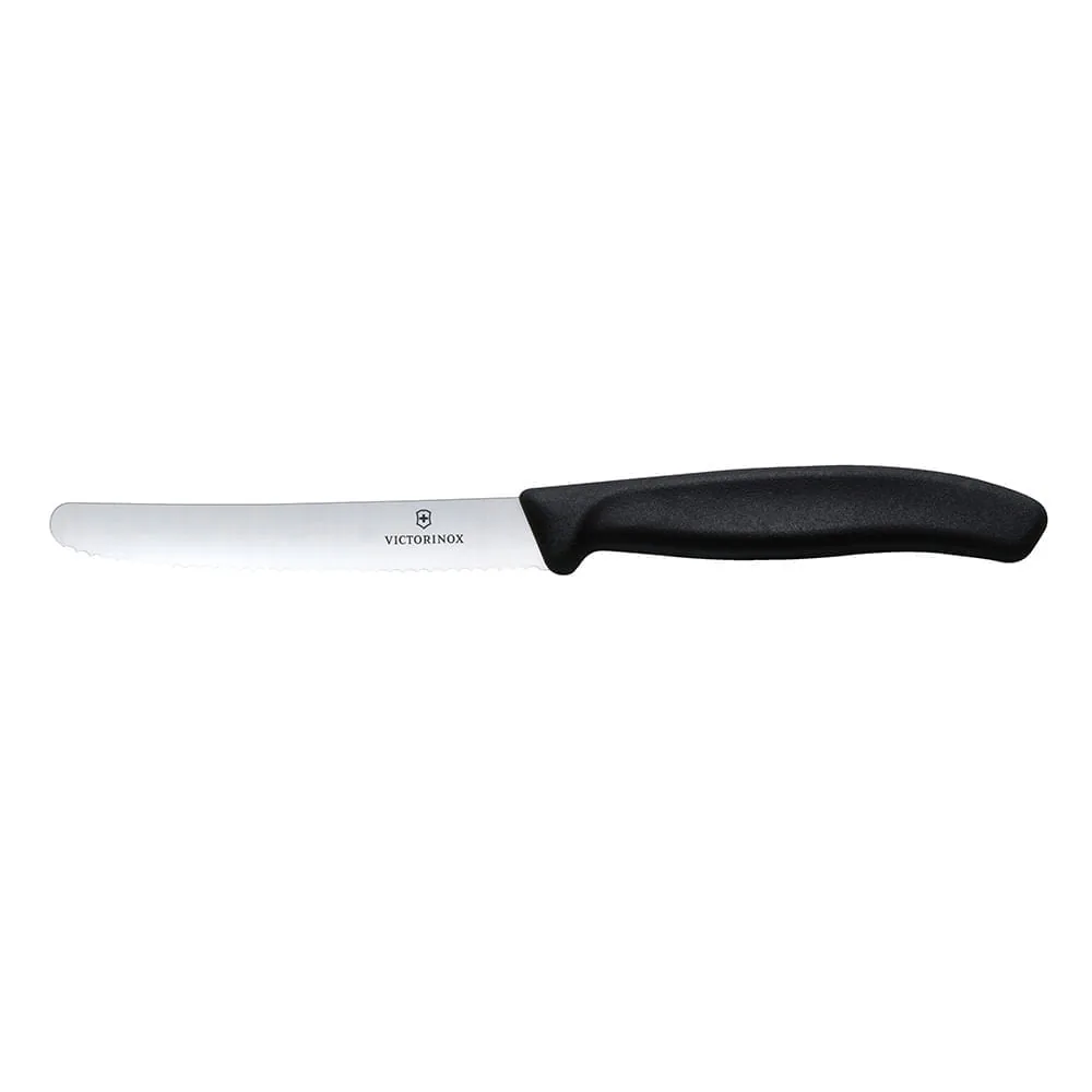 Cuchillo VICTORINOX Verdura Dentado Punta Redonda Nylon Negro 11cm