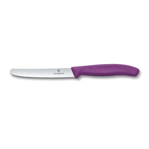 Cuchillo VICTORINOX Verdura Dentado Punta Redonda Nylon Morado 11cm