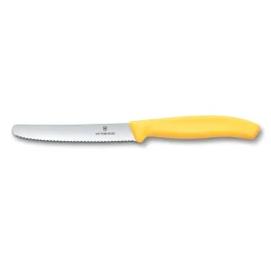 Cuchillo VICTORINOX Verdura Dentado Punta Redonda Nylon Amarillo 11cm