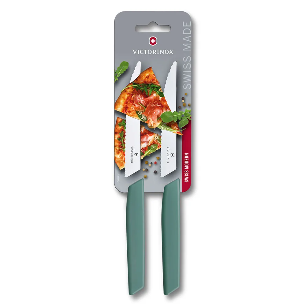 Cuchillo VICTORINOX Bistec Pizza Dentado Swiss Modern Verde 12cm
