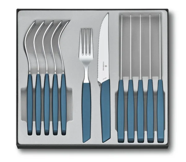 Set VICTORINOX Swiss Modern Steak Knife Azul