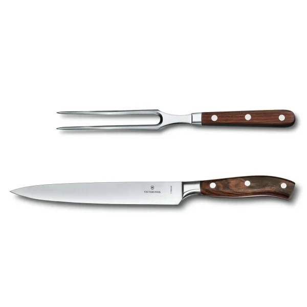 Set VICTORINOX 2 Unidades Madera Grand Maitre Cuchillo 20cm Trinche 15cm