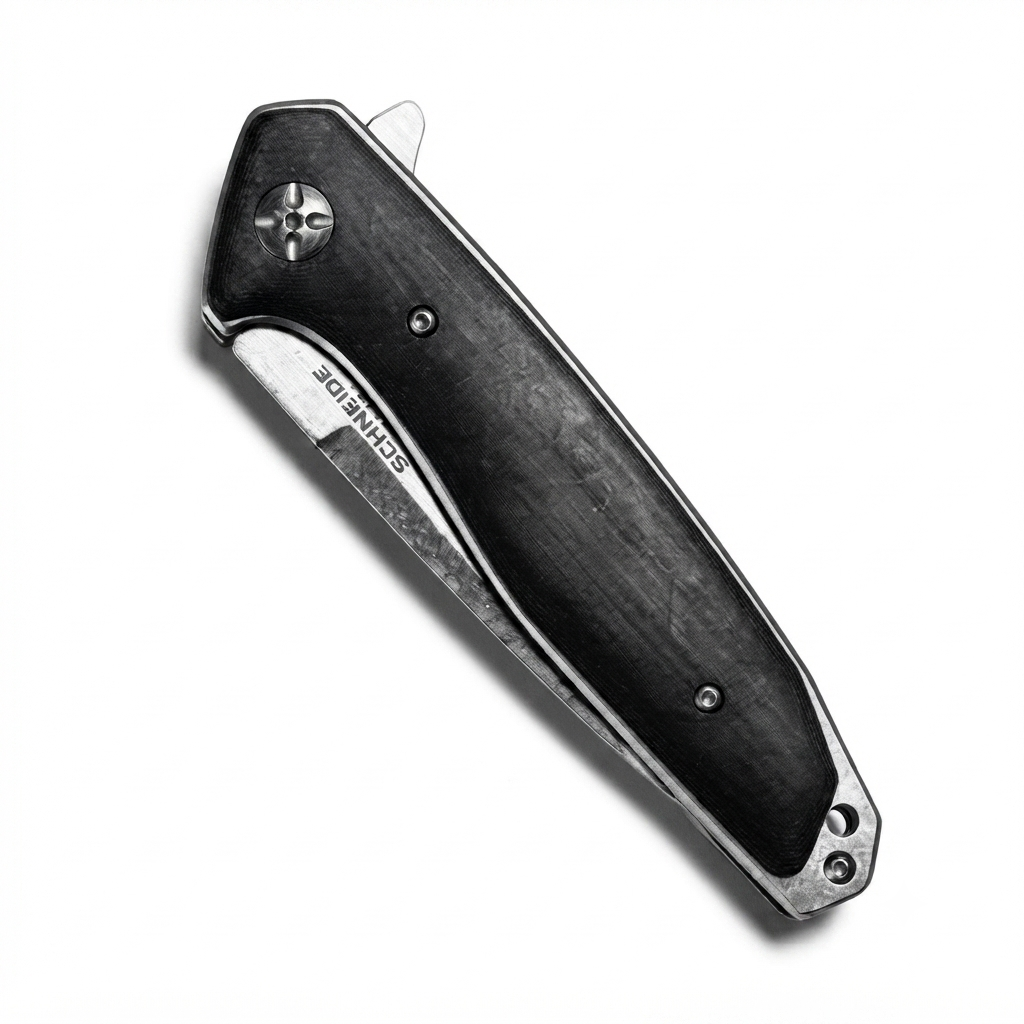 Navaja SCHNEIDE Messer Madera Oscura 440C - Imagen 2