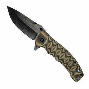 Navaja SCHNEIDE Kampfer Gris Naranja 440C G10