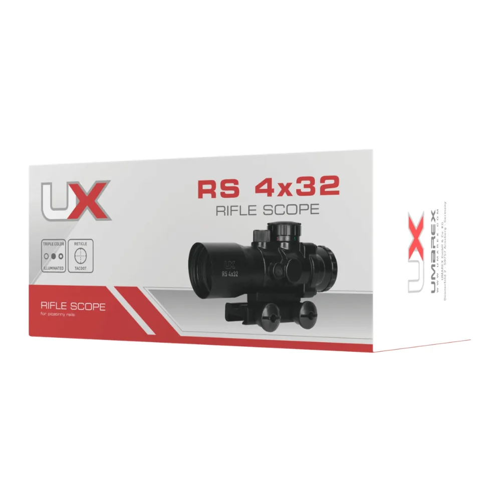 Mira Telescopica UMAREX UX RS 4x32 TacDot Iluminada Picatinny - foto 4