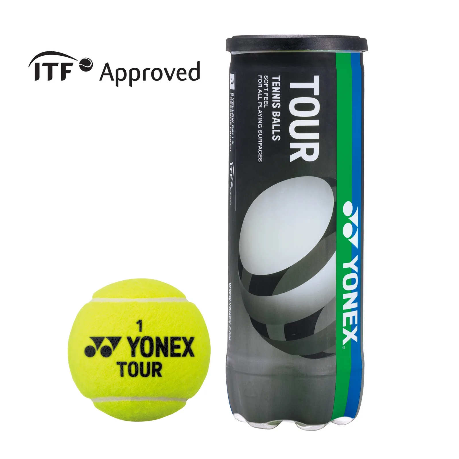 Pelota de Tenis YONEX Tour x3