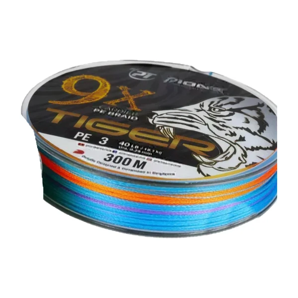 Multifilamento PIONEER Tiger 9x Braid 300 m multicolor
