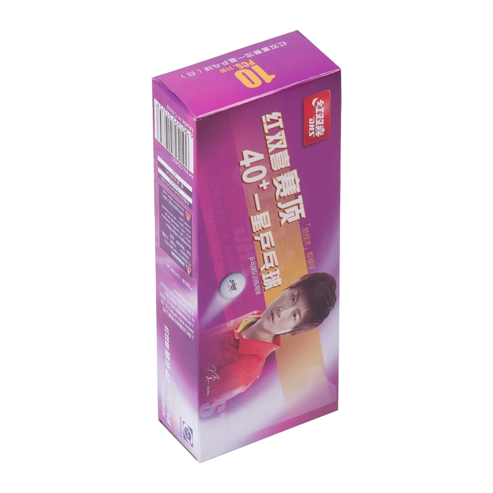 Pelota Ping Pong DHS D40+ 1 Estrella Caja 10 Unidades