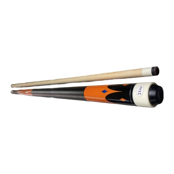 Taco de Pool THE MASTER 2 Piezas Maple 12 mm Negro y Naranjo